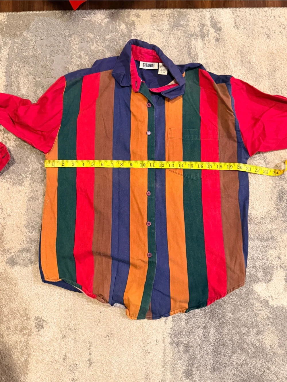 Gitano  Vintage Navy and Red Casual Shirt